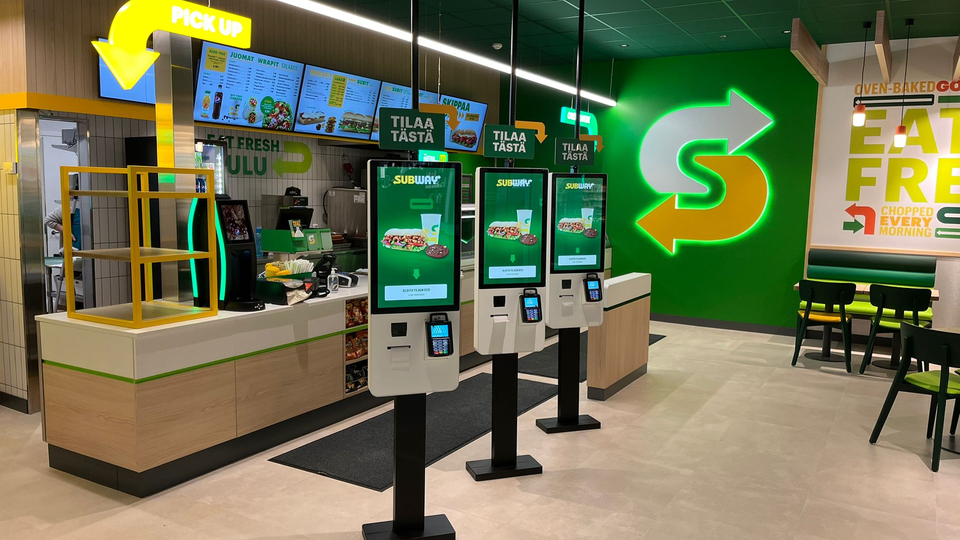 Subway har de første ti restauranter på kortet