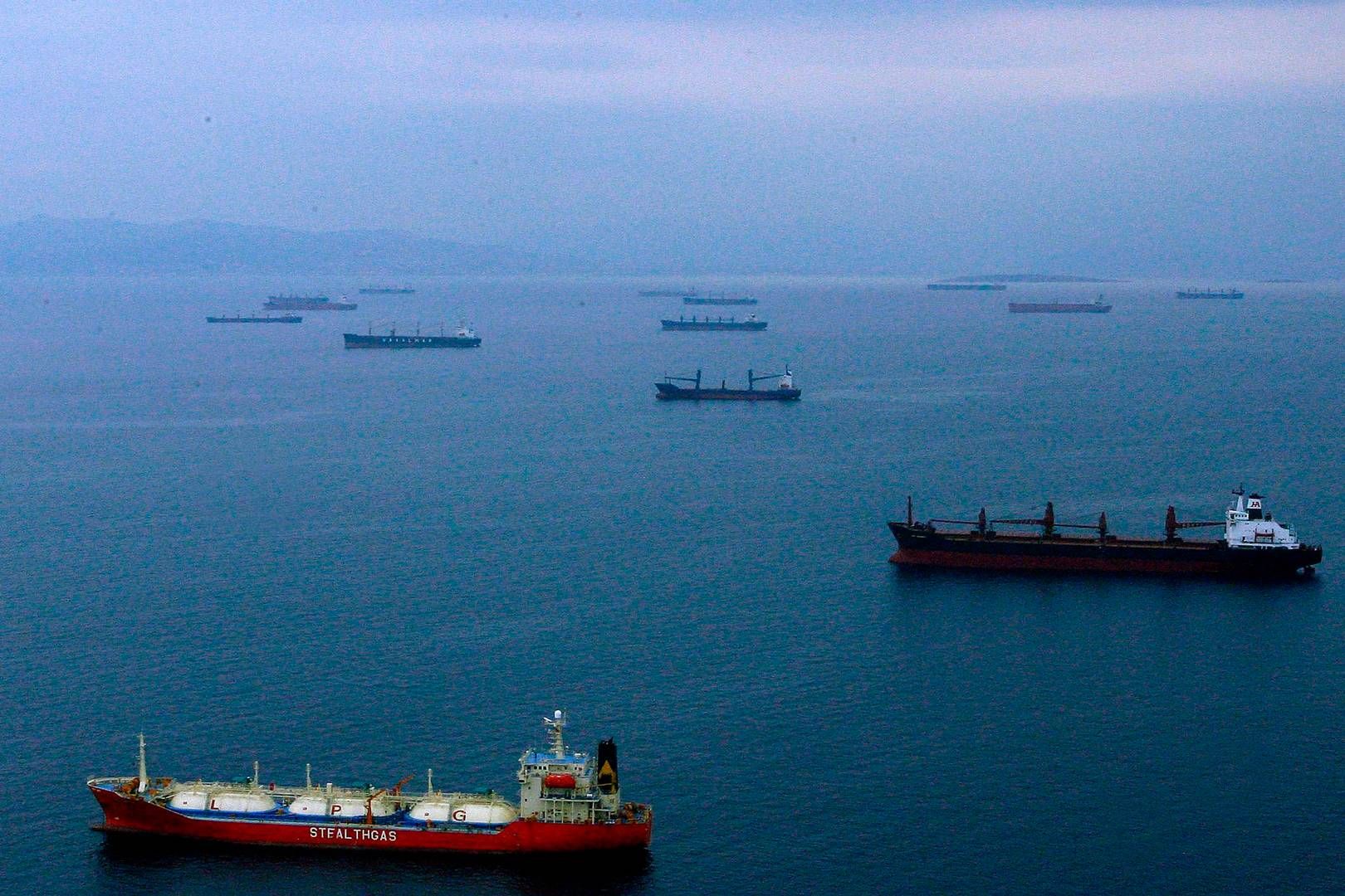 Det bliver på nye tørlastskibe og multifunktionsskibe, hvor den japanske shippingkoncern vil installere vindfremdriftssystemer. Billedet er arkivfoto og ikke relateret til MOL. | Foto: Dimitri Messinis/AP/Ritzau Scanpix
