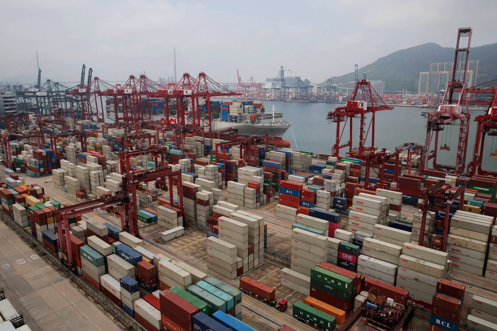 Havnen i Hongkong. | Foto: Kin Cheung/AP/Ritzau Scanpix