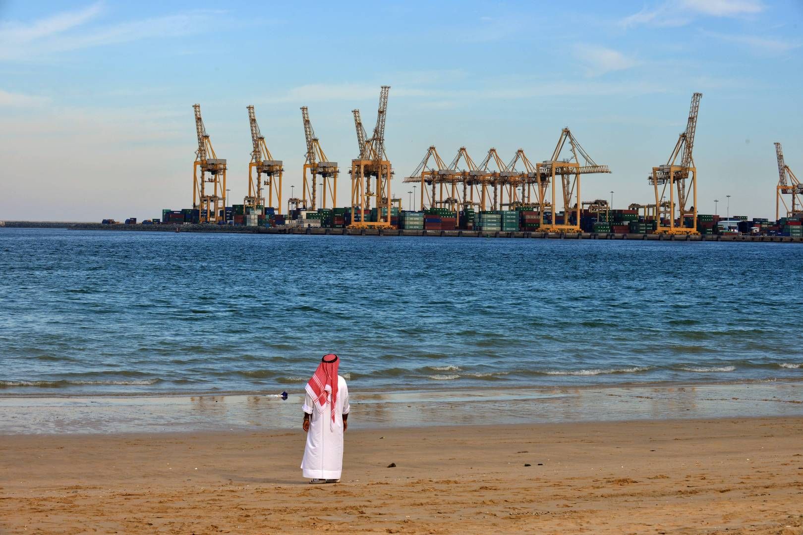 Containerhavn i de Forenede Arabiske Emirater. | Foto: Kai-Uwe Waerner/AP/Ritzau Scanpix