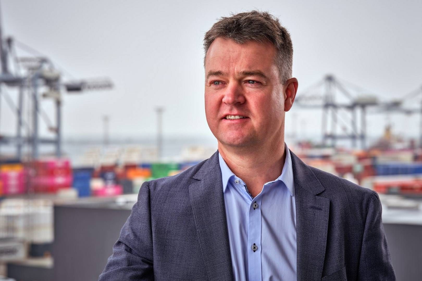 ”De to største containerterminaler i Danmark vil i fremtiden ligge til i Aarhus. Det betyder, at vi får et styrket rutenet mellem Aarhus og resten af verden, og det kommer i den grad hele erhvervslivet til gode,” siger Thomas Haber Borch, adm. direktør i Aarhus Havn, oven på selskabets aftale med MSC. | Foto: PR / Aarhus Havn