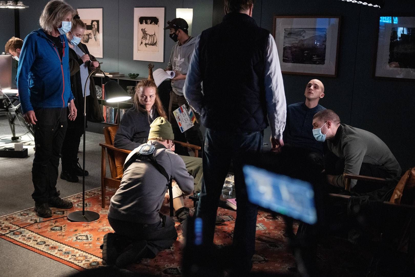 Under optagelserne på Deluca Film-produktionen "Glasbarnet" i 2021. | Foto: Casper Dalhoff