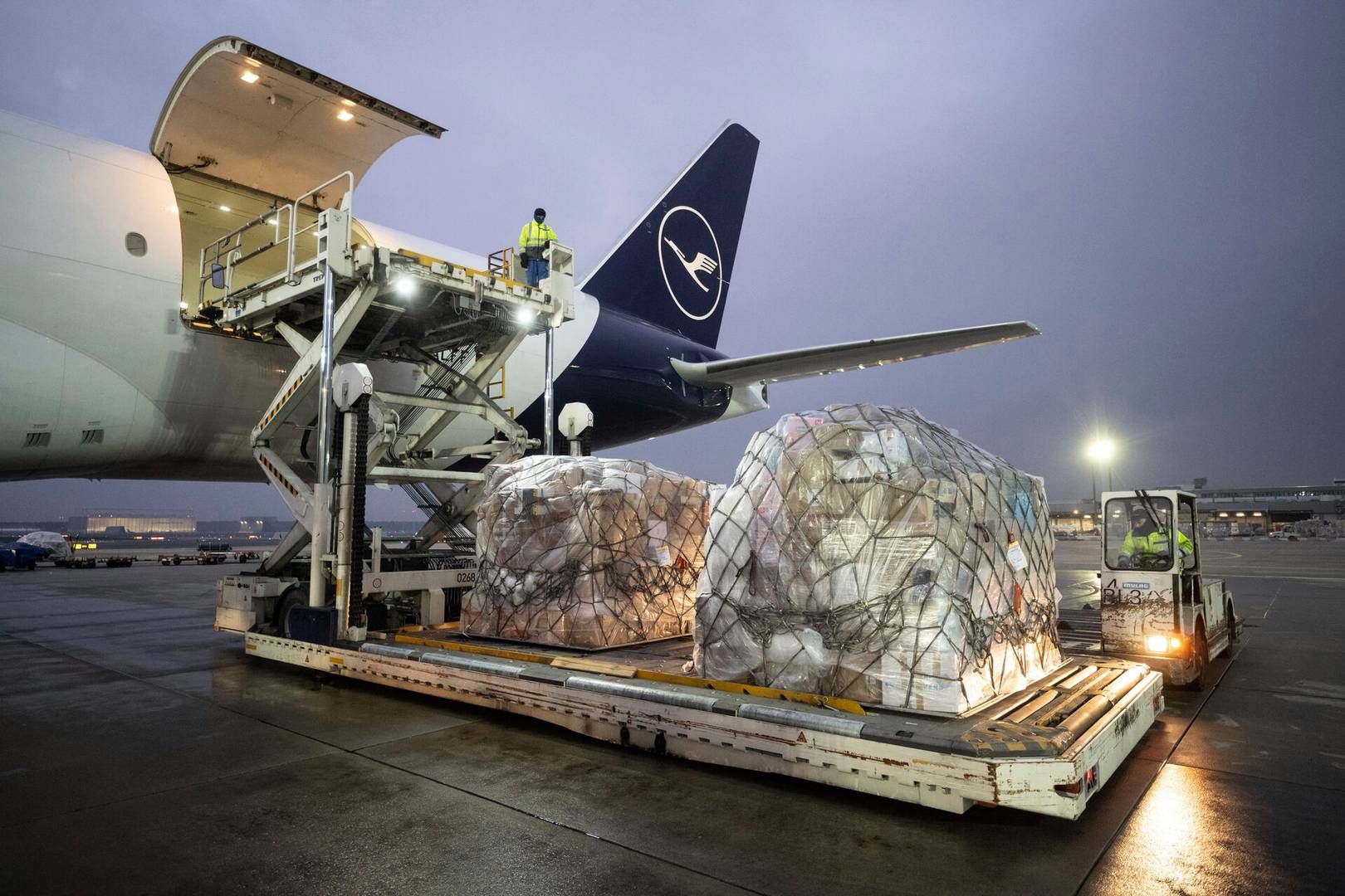 Lufthansa Cargo flyver luftfragt for Mærsk. | Foto: Sebastian Gollnow/AP/Ritzau Scanpix