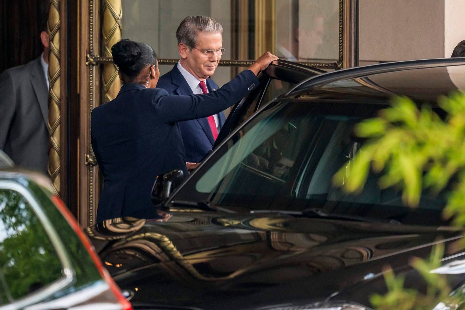 USA har på mødet i Genève været repræsenteret af finansminister Scott Bessent (på billedet), mens Kina har sendt sin vicepremierminister, He Lifeng. | Foto: Fabrice Coffrini/AFP/Ritzau Scanpix