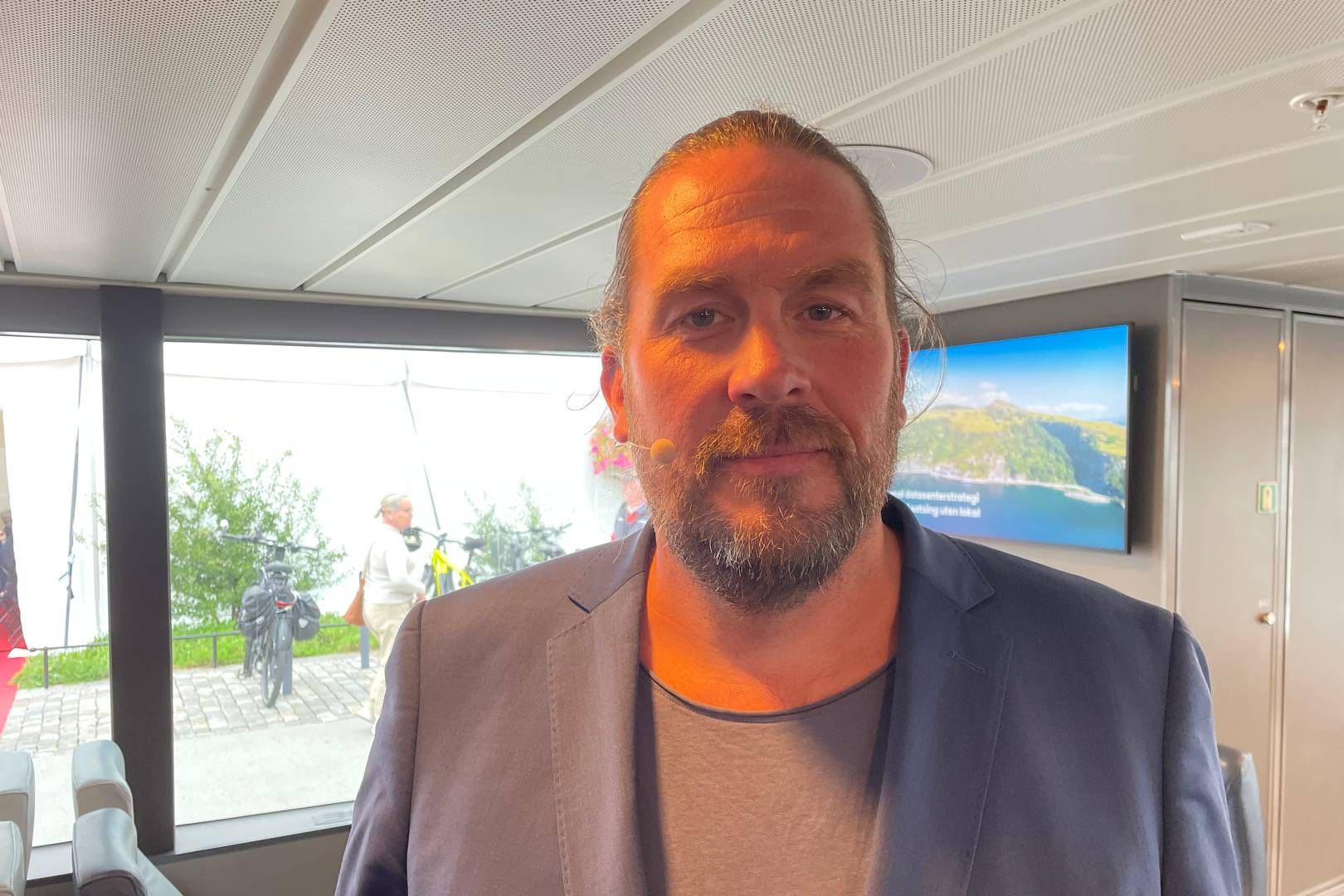 INNGÅR INTENSJONSAVTALE: Halvor Bjerke, administrerende direktør Nordics i Green Mountain., åpner for datasenter i Halden. Foto: Anders Lie Brenna