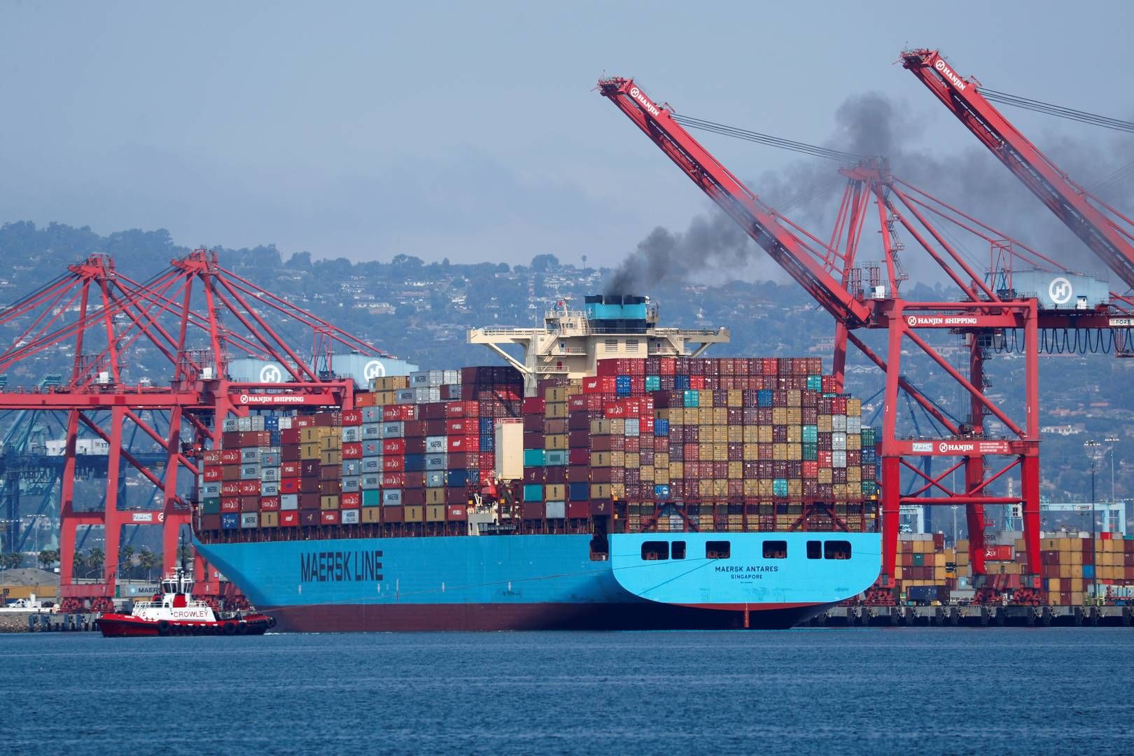 Archive photo of a Maersk ship unrelated to the ship fire. | Foto: Mike Blake
