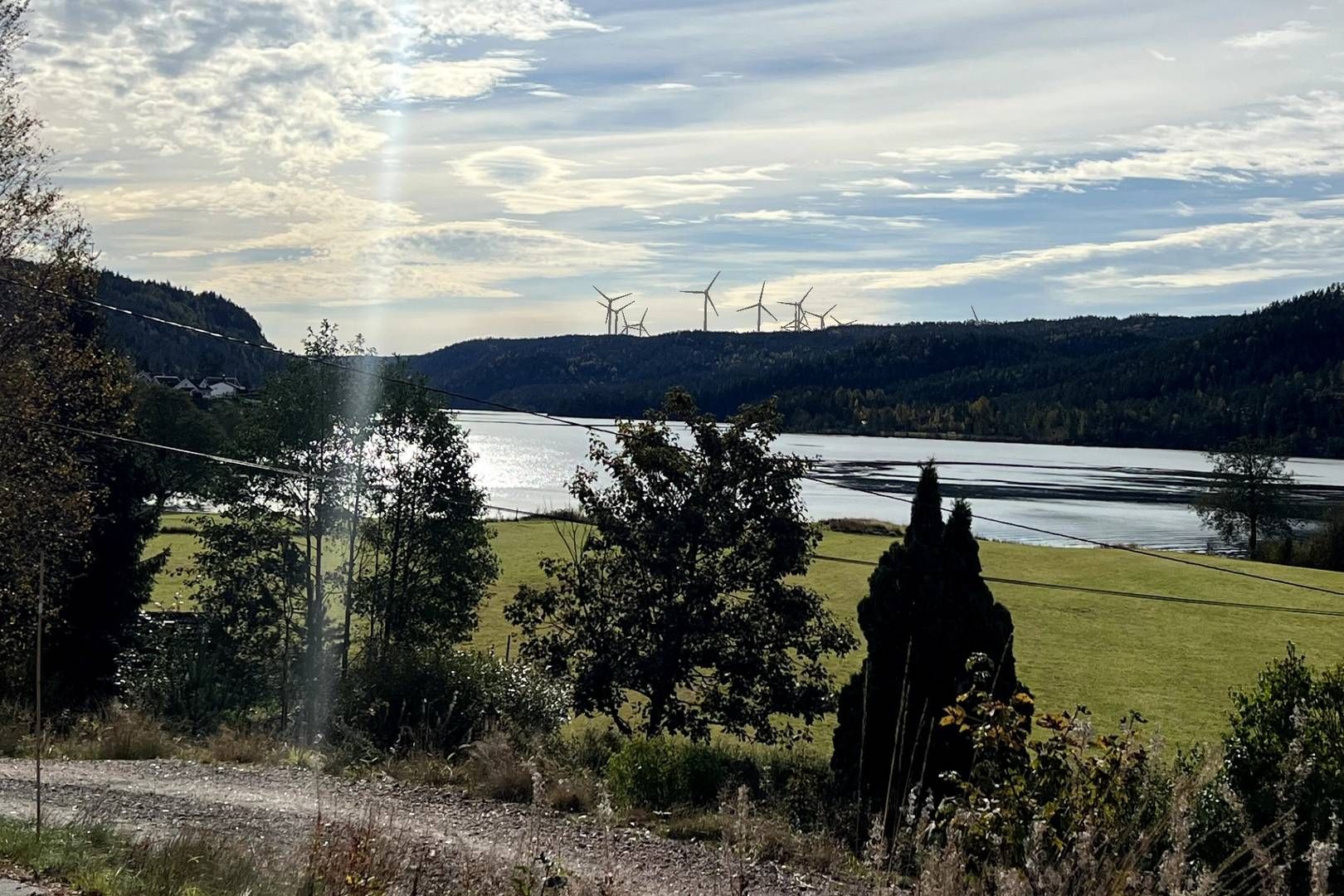 The illustration depicts what Birkenes Energy Park could look like from Herefoss in Agder. | Photo: Zephyr