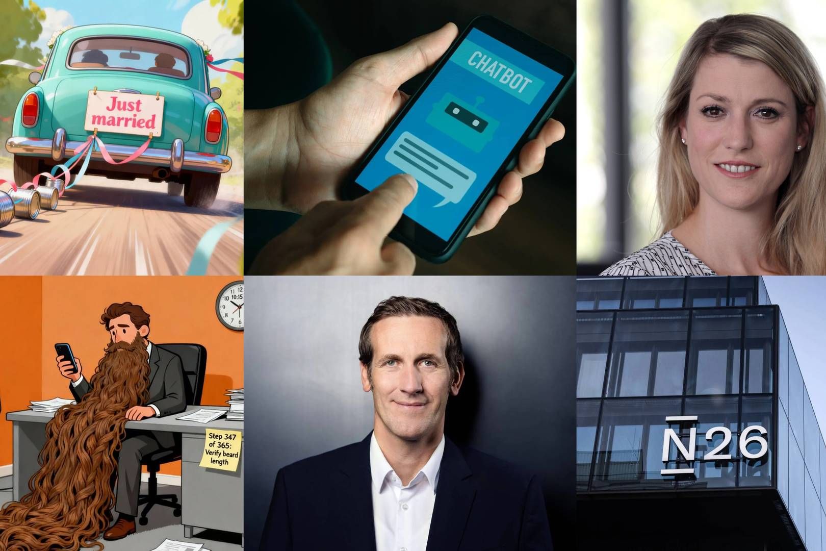 Videoberatung, KI-Onboarding und Chatbots - der FinanzBusiness-Schwerpunkt beleuchtet das Thema &quot;Kundenerlebnis und Digitalisierung&quot;. | Photo: Deutsche Bank / Colourbox / N26 / Atruvia / FinanzBusiness