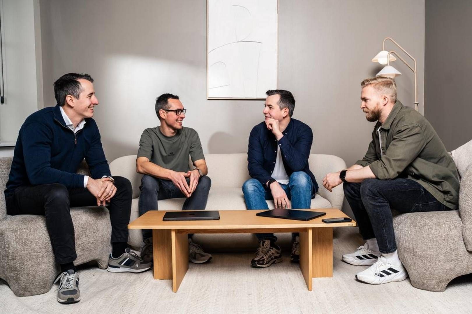 Velatirs fire stiftere Christian Blicher, Elias Thrane, Michael Blicher og Andreas Dyreborg. | Foto: Velatir / PR