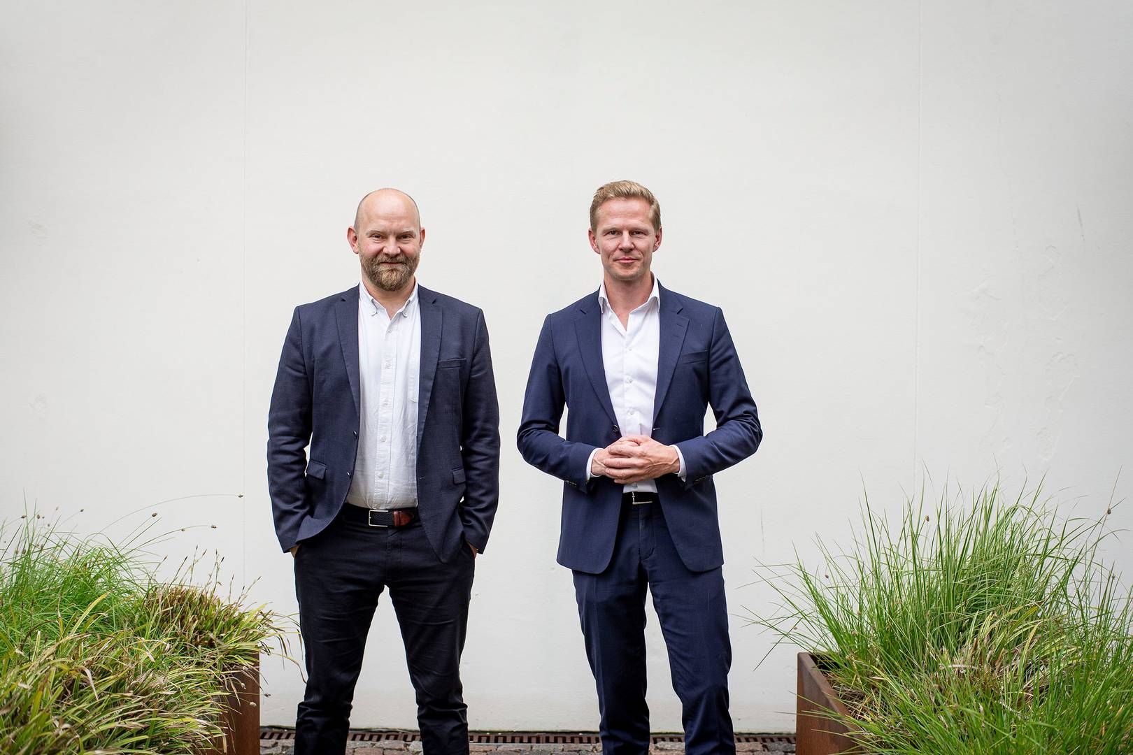 Anders Frich Mathiesen og Bjarke Mikkelsen, der begge er adm. direktører i henholdsvis Thylander Data Centers og Thylander Gruppen. | Foto: Thylander / PR