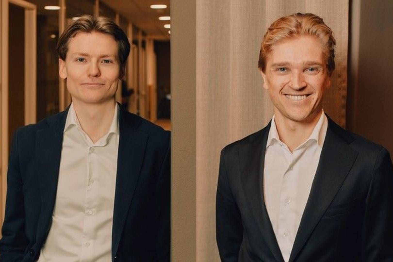 HENTER PROFILER: Arild Bentsen (t.v.) og Sverre Stray Spetalen går fra ABG Sundal Collier til Credo Partners. | Foto: Credo Partners
