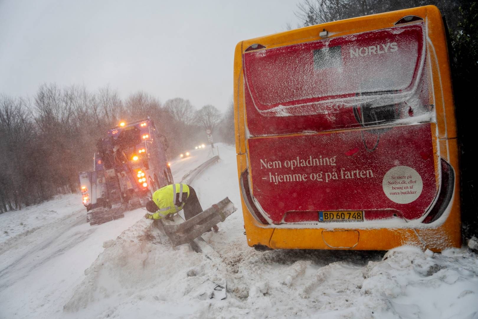 Forsikringsselskabet If advarer om unødig udkørsel grundet det vilde vintervejr. | Foto: Mads Claus Rasmussen