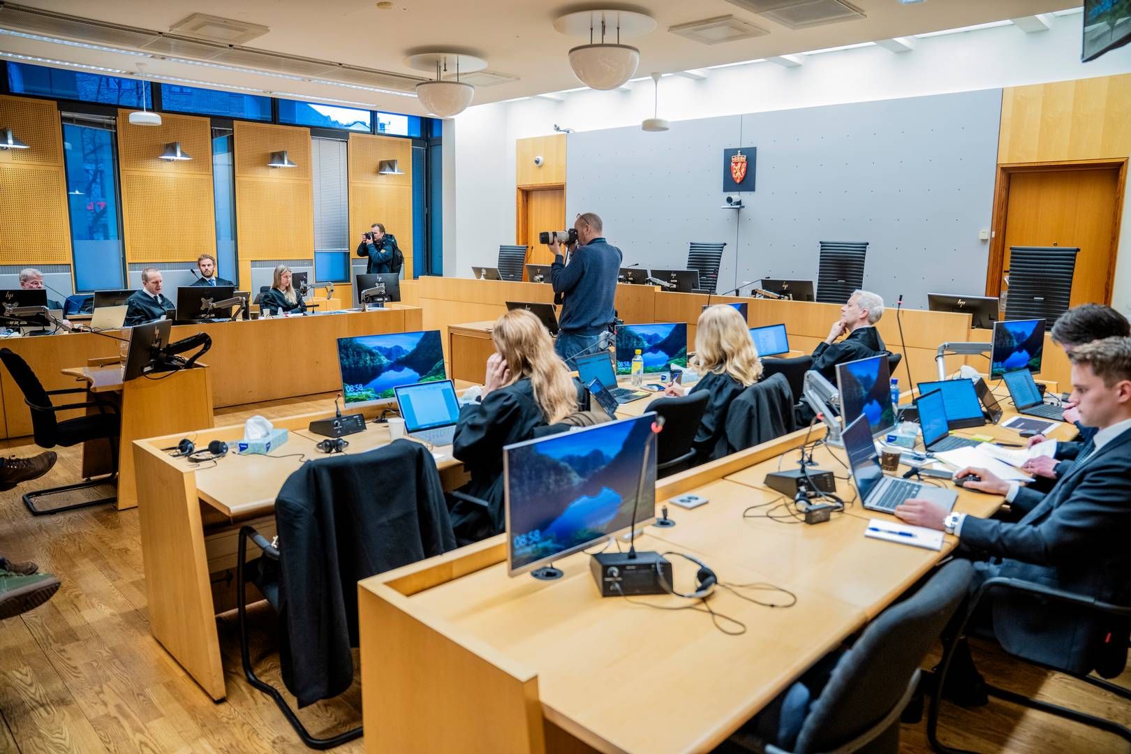 SJU ADVOKATER: Sju advokater fra Haver, Selmer og Wiersholm har vært i sving under rettssaken. | Foto: Stian Lysberg Solum / NTB
