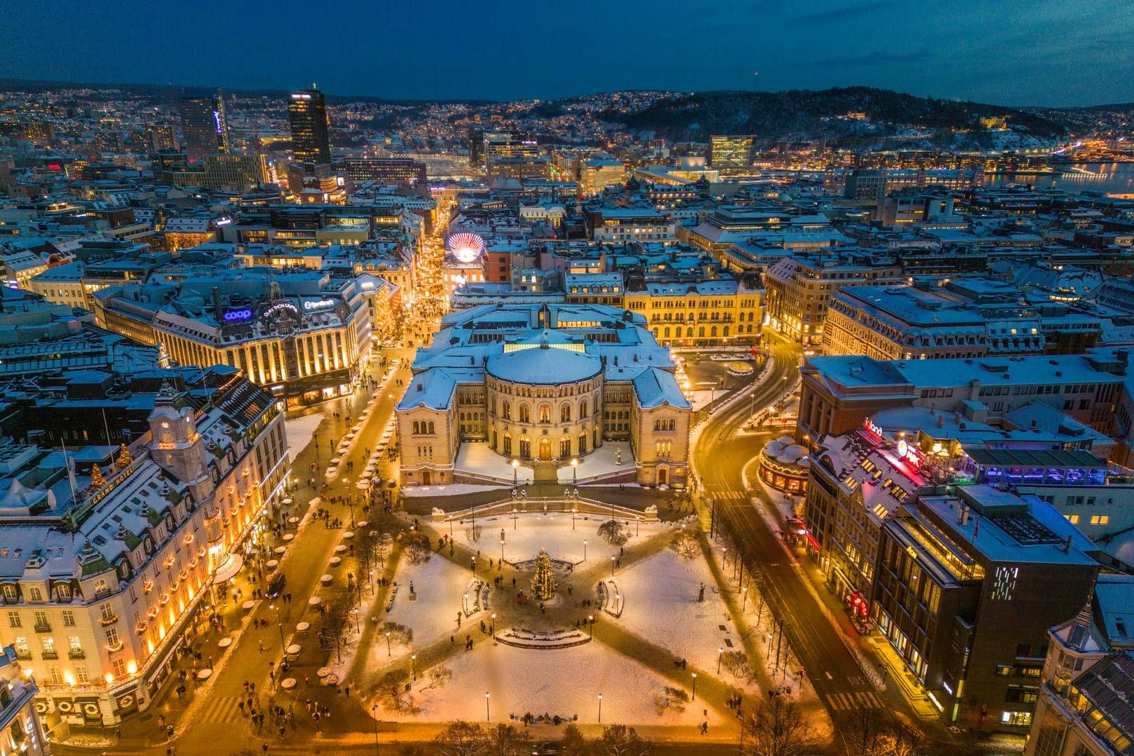SENTRUM ER HETERE: Vinterkulde til tross, de beste kontoreiendommene i Oslo sentrum har nå fått like høye leier som Bjørvika. | Photo: Heiko Junge / NTB