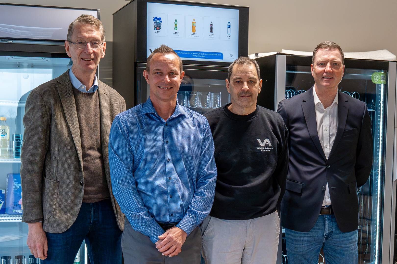 Fra venstre, Knud Foldschack (EC partner), Michael Knudsen (sælger), Ryan Mejlstrup (sælger), Bjarne Kristensen (EC partner) | Foto: Pr