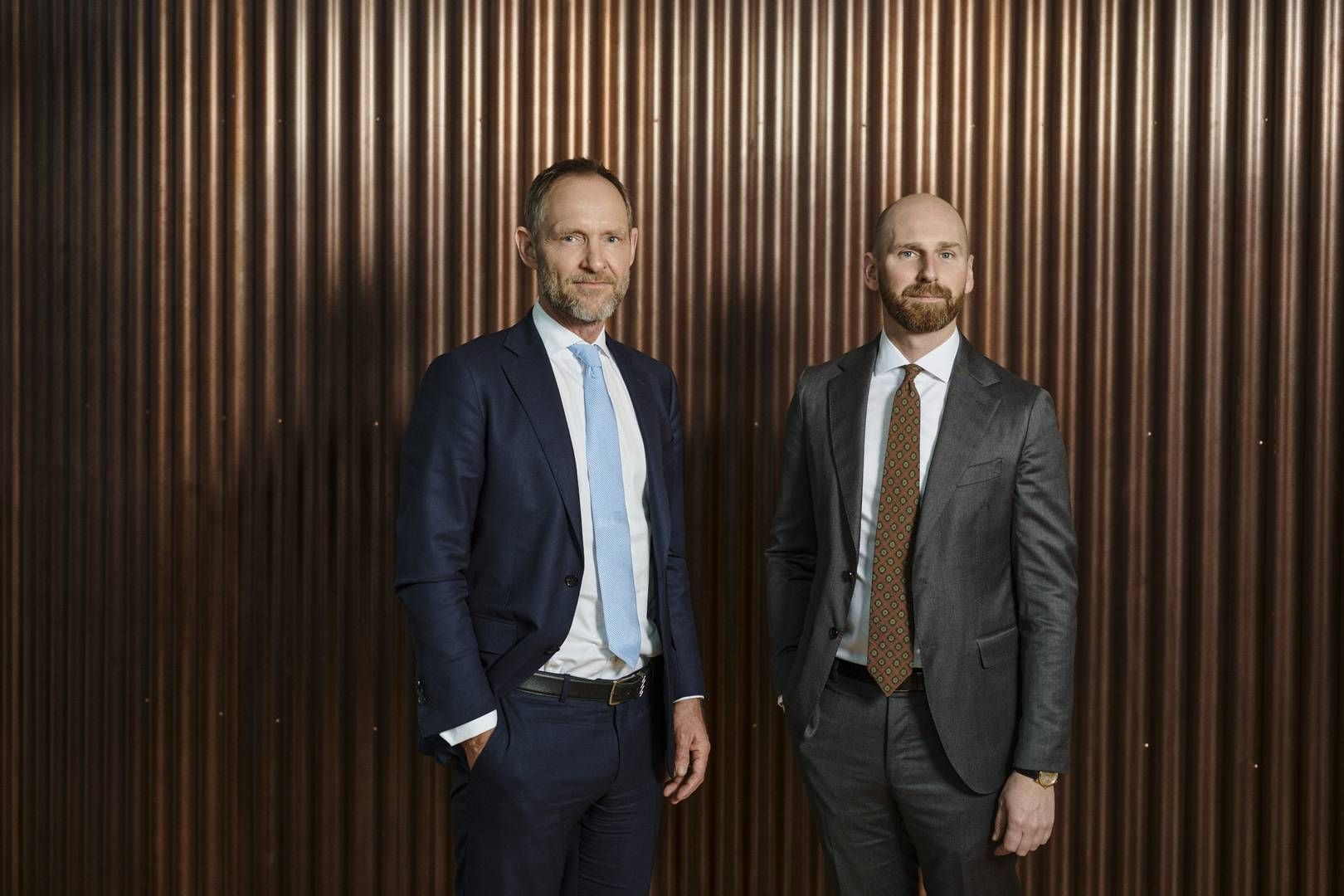 Hos Gorrissen Federspiel foregik en af to ledelsesrokader i denne uge. Martin André Dittmer (tv.) trådte af som ledende partner og gav stafetten videre til Jacob Skude Rasmussen. | Foto: Esben Zøllner Olesen