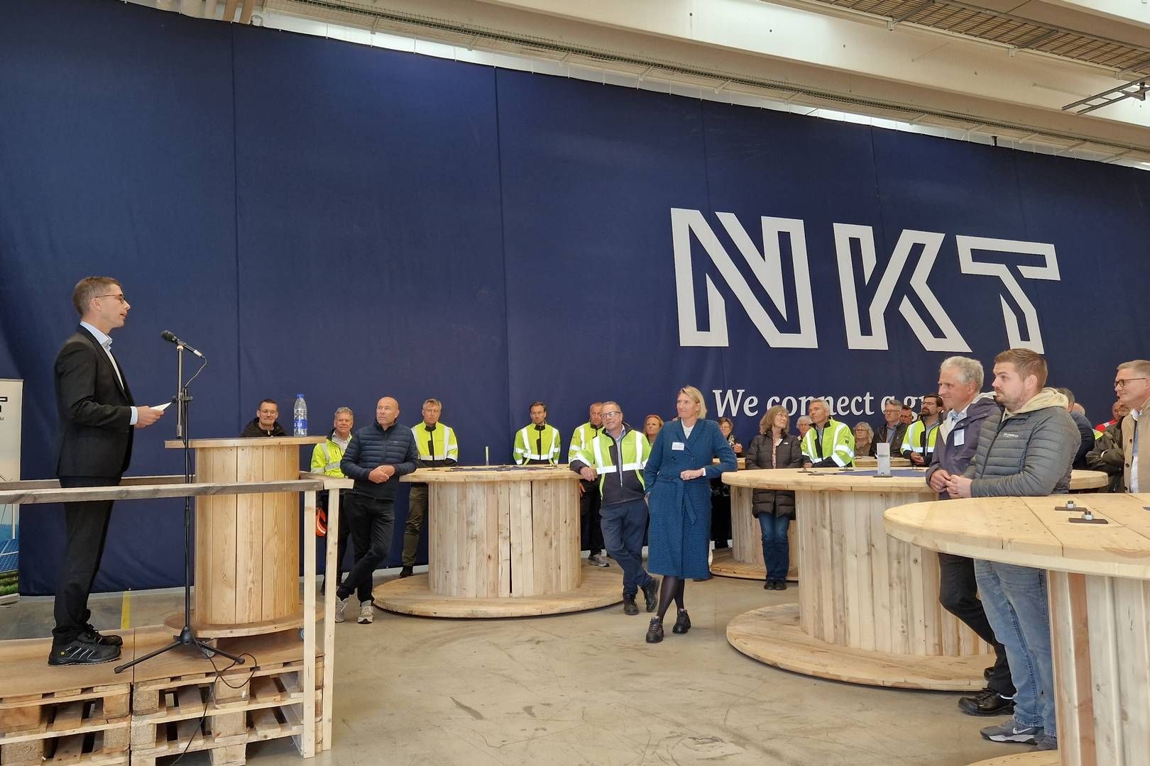 In 2024, CEO Claes Westerlind attended the opening of NKT's new factory in Asnæs, Denmark. | Foto: Jakob Skouboe