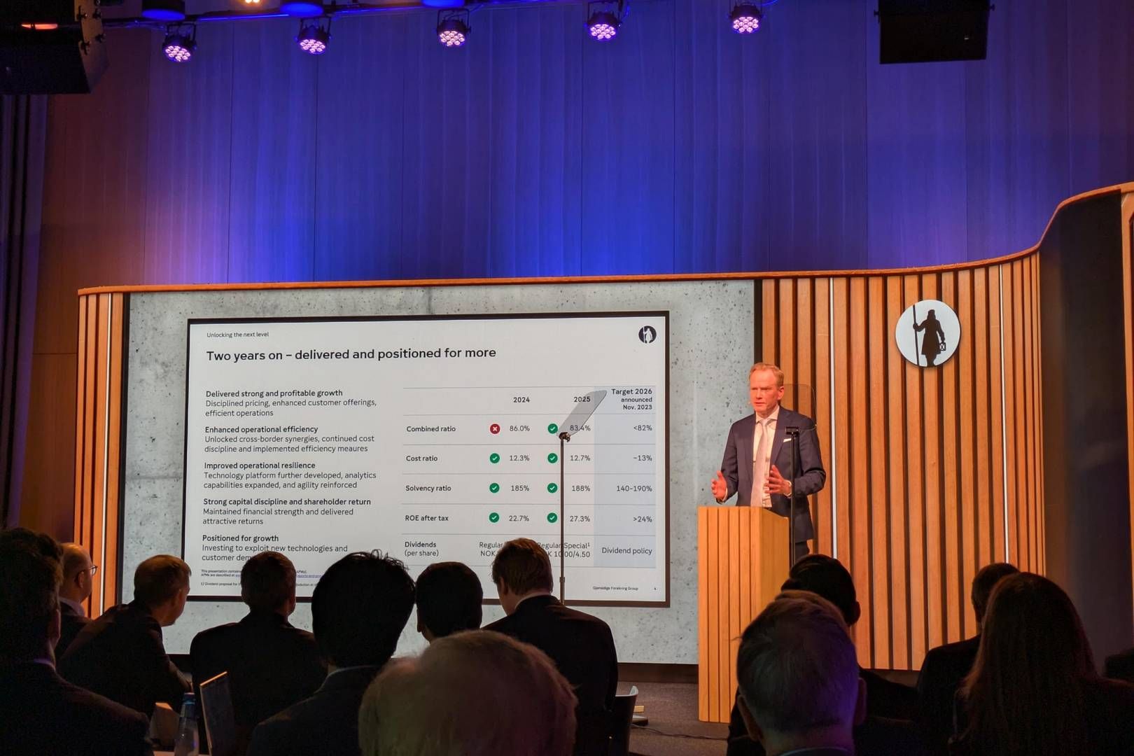 Gjensidige har torsdag kapitalmarkedsdag i Oslo. Her konsernsjef Geir Holmgren.