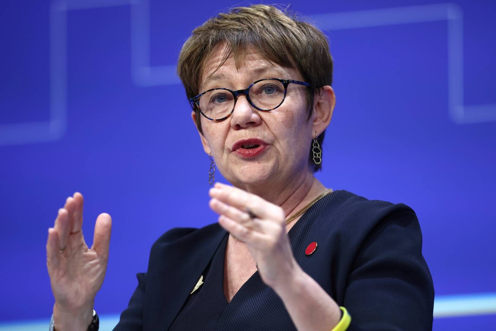 Odile Renaud-Basso er president i European Bank for Reconstruction and Development (EBRD), bildet er fra en tidligere anledning. | Foto: Henry Nicholls/Pool Photo via AP