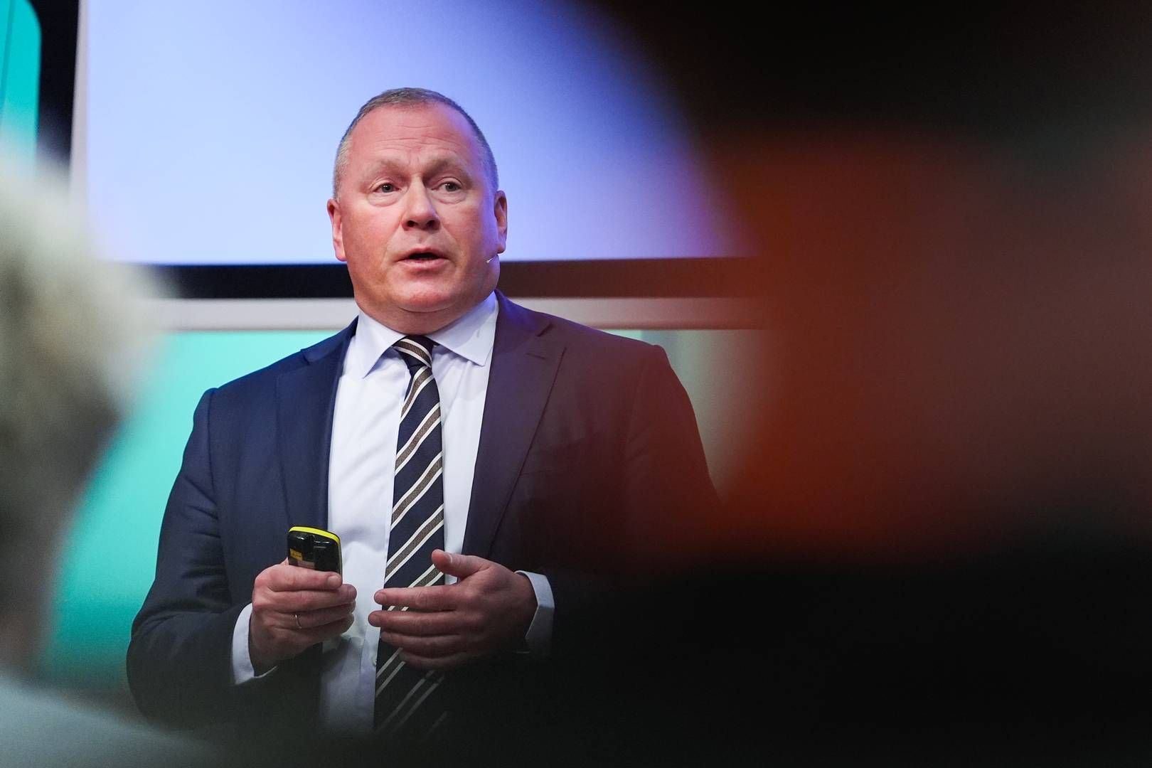 Norges Bank Investment Management-sjef Nicolai Tangen. Bildet er tatt ved forrige resultatfremleggelse. | Foto: Lise Åserud / NTB