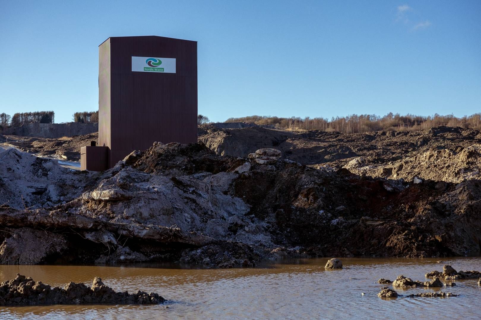 Efter at Nordic Waste i januar 2024 blev erklæret konkurs, har Randers Kommune overtaget håndteringen af jordskreddet. | Foto: Benny Kjølhede