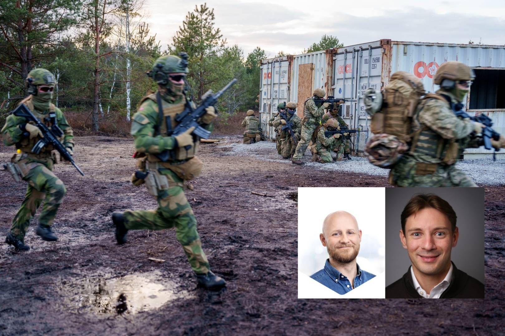 FORSVARSTRYKK: Både leverandører av medisinsk teknologi og digital helse merker et økt forsvarstrykk. Mats Hetling (t.v.), administrerende direktør i Nordiq Products, og Martin Kasseth, konstituert direktør i Bliksund. | Photo: Javad Parsa / NTB/Bliksund / Nordiq Products