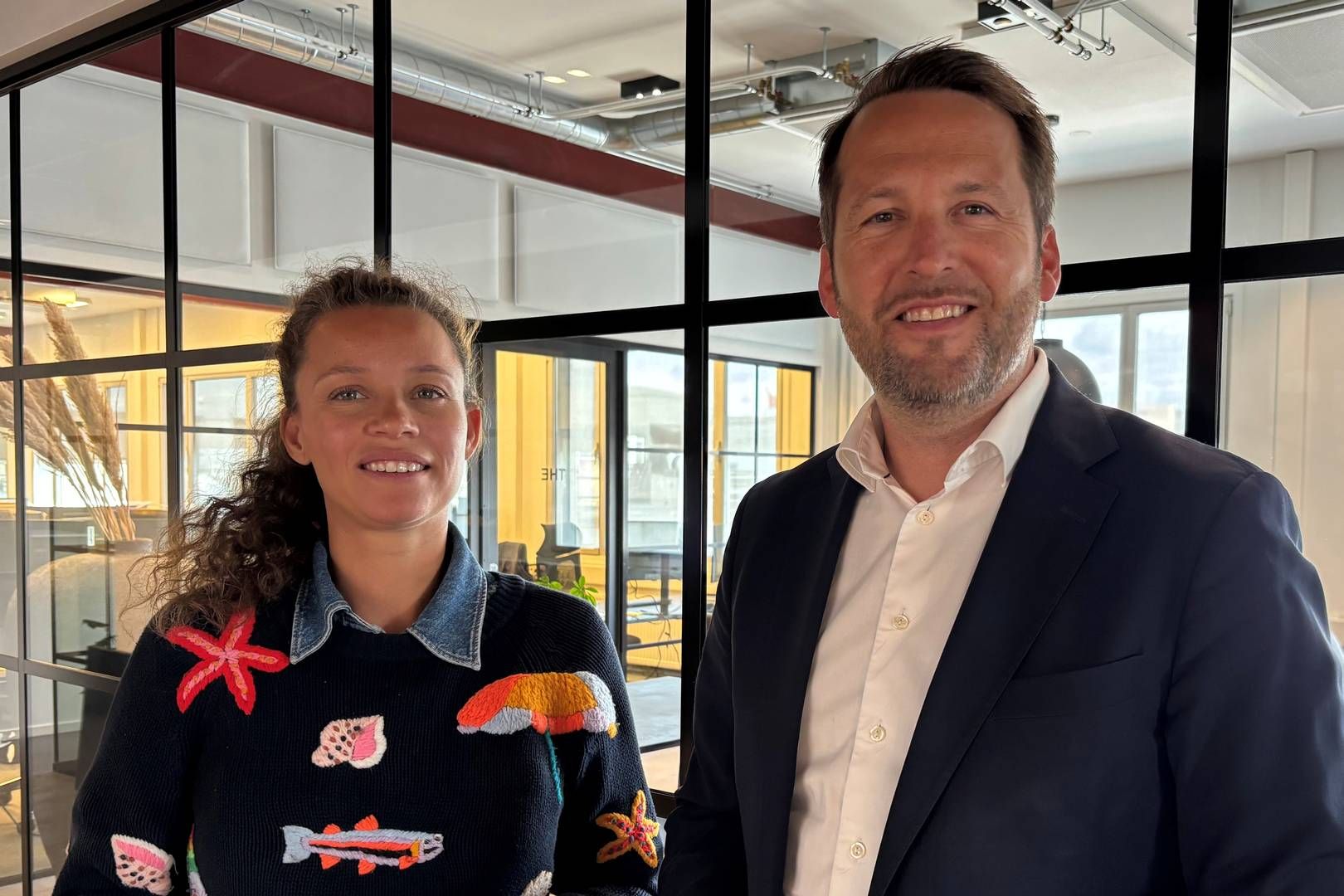 Caroline Krefting og Marius Johansen, administrerende direktør i Carucel Eiendom. | Photo: Carucel Eiendom