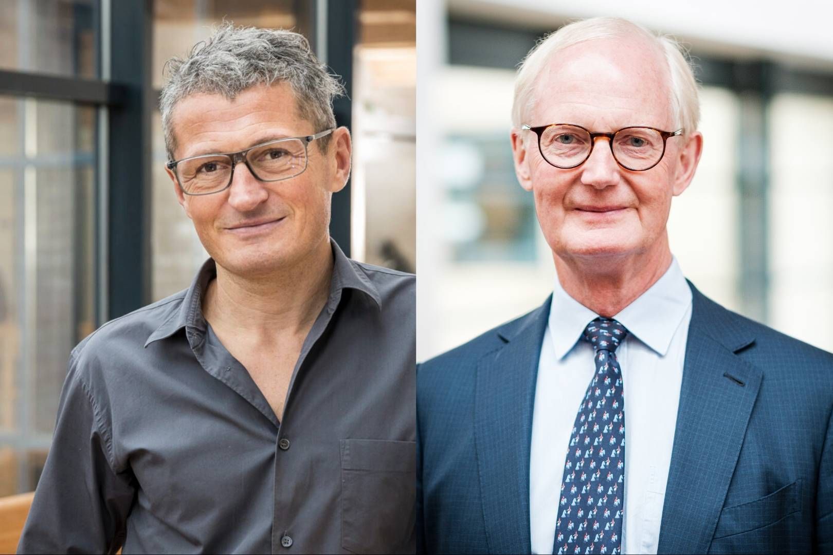 De to life science-milliardærer Jacob Jelsing (venstre) og Hans Bøgh Sørensen ser vidt forskelligt på forslaget om at indføre en formueskat i Danmark.